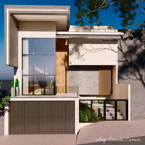 Detalhe de marcenaria e iluminação sofisticada